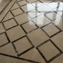 Pola lantai bagian dalam marmer krim milano