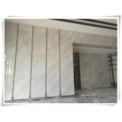 Panel dinding interior dekoratif marmer putih sungai