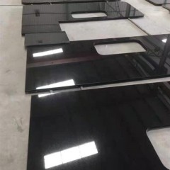 Meja dapur granit hitam Shanxi yang dipoles