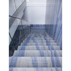 Blue ribbon marble stair step