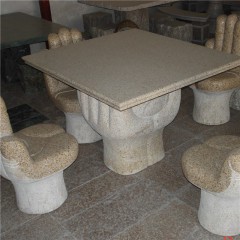 G682 طاولة حديقة الحجر الجرانيت وكرسي