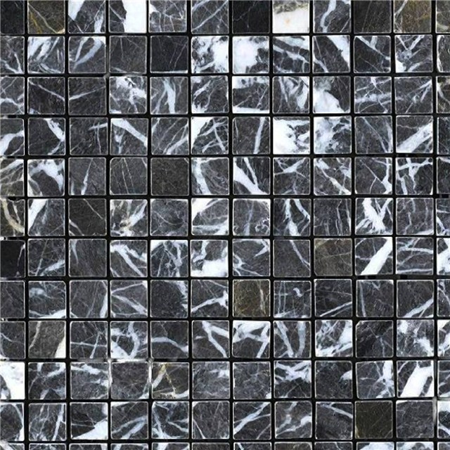 black marquina marble mosaic